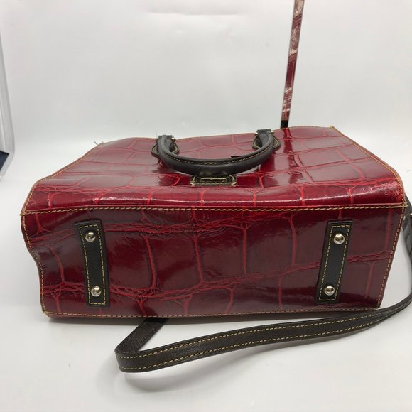 Dooney & Bourke Red Large Leather Crossbody Bag - Picture 4 of 10